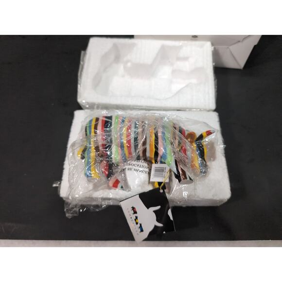 Cow Parade Striped Cow Figurine, Westland Giftware, #11255, Box & Tag - Picture 10 of 11